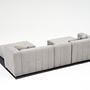 Beyza Sofa Récamiere Links mit Hocker Hellgrau 7