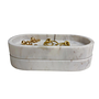 Marble tray Oval White 4