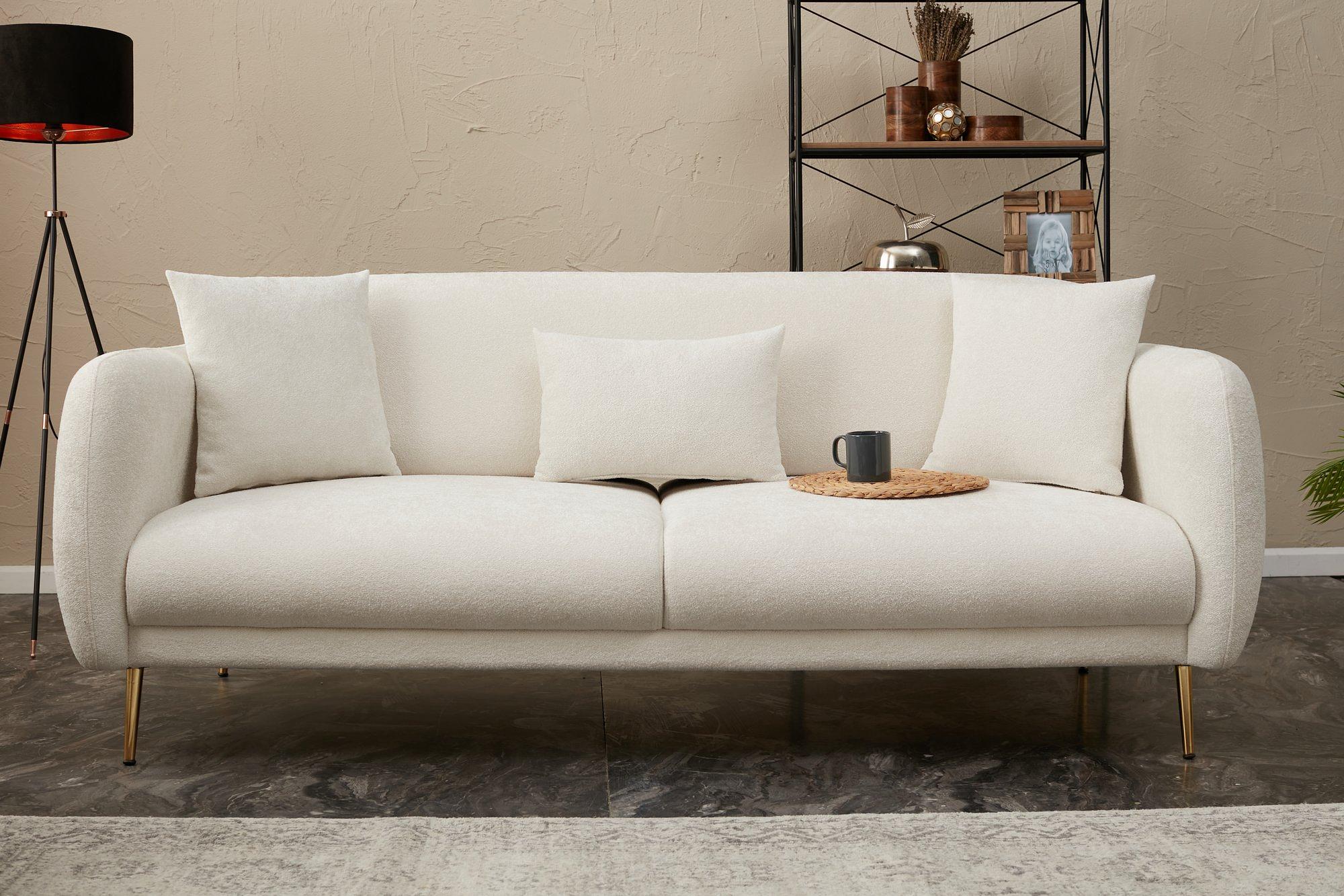 Simena Sofa 3-Sitzer Creme 0