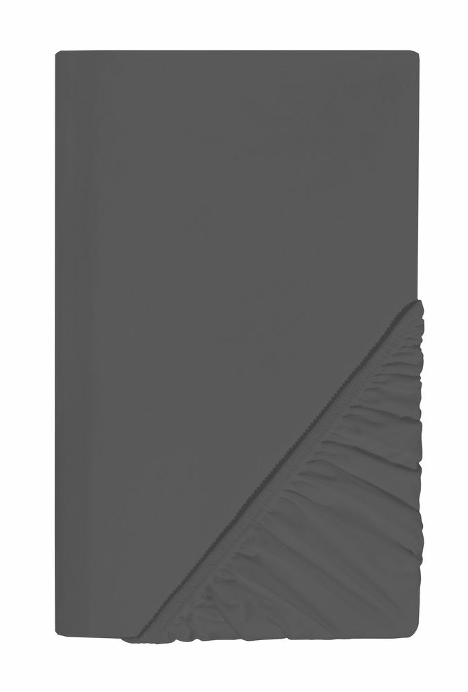 Spannleintuch für Boxspringbett aus Baumwolle Grau 0