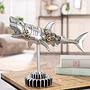 Figur Hai Steampunk Silber Kunstharz 38 x 29 x 12 cm 2