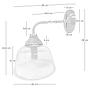 1-Flame Wall Lamp Fauna Iron Clear Glass 3