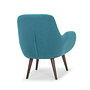 Moby Sessel mit Hocker Nussbaumholz Textil Aqua Blue 3