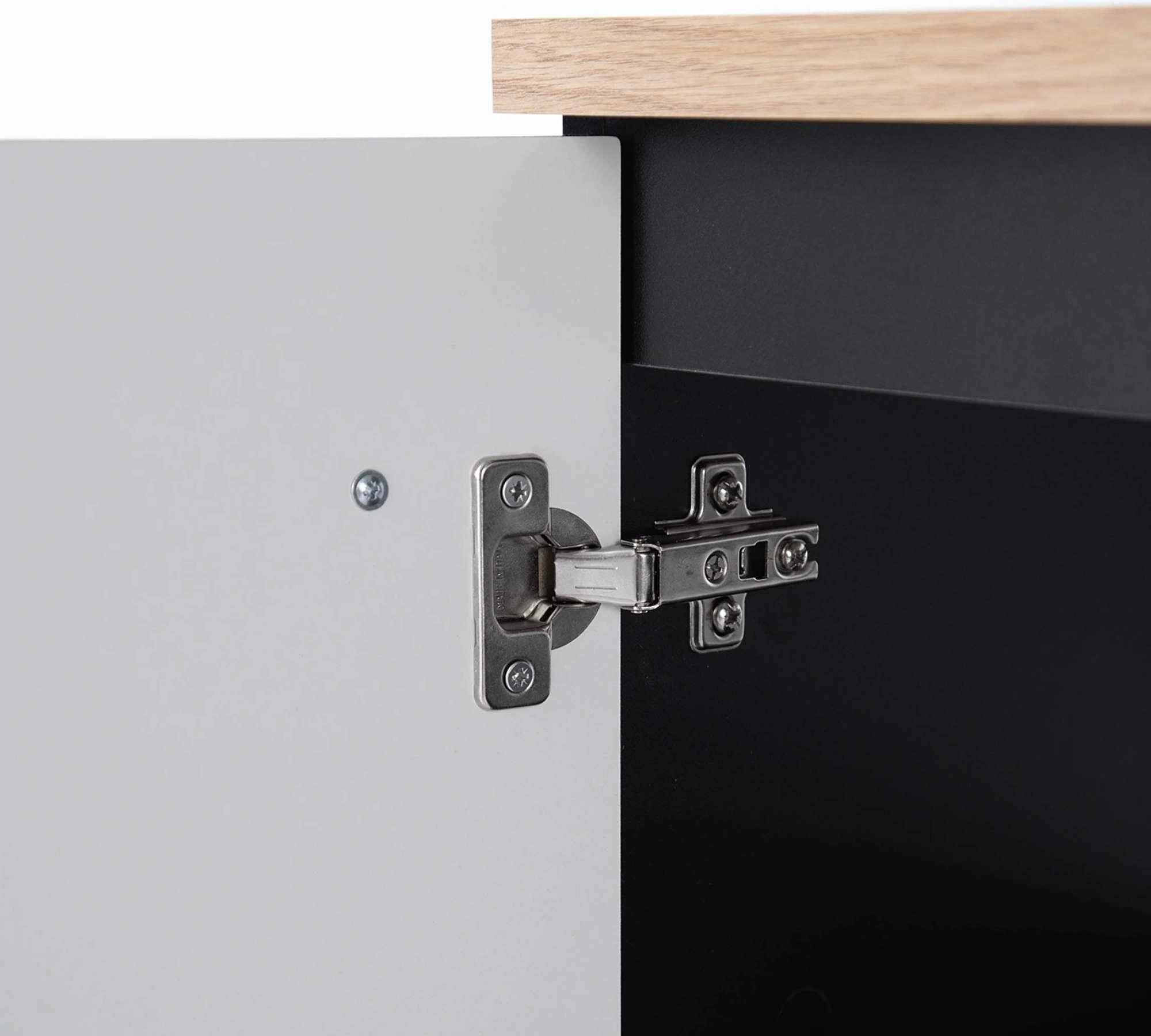 Washbasin cabinet wood black 8