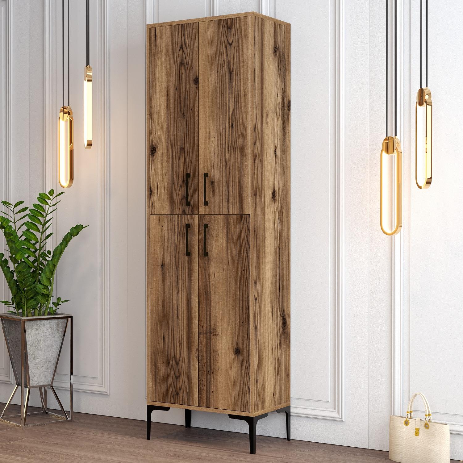 Benta Walnut Brown Shoe Cabinet 0