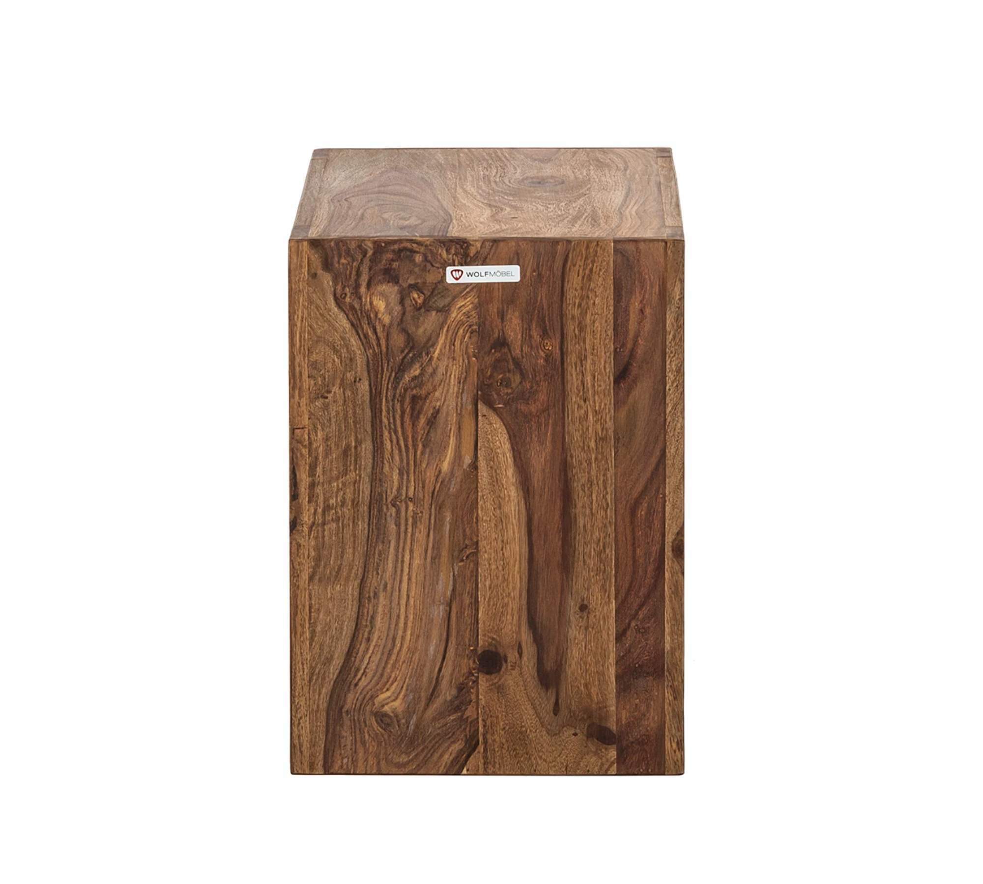 Beistelltisch Massivholz Dunkelbraun 1