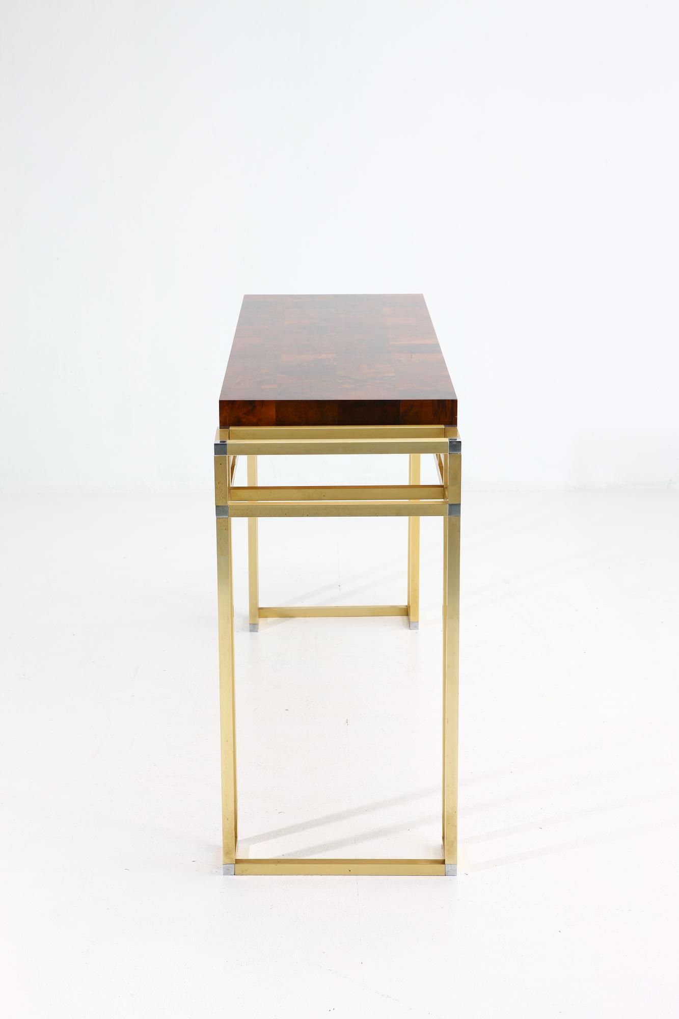 Console table brass 1970s 6