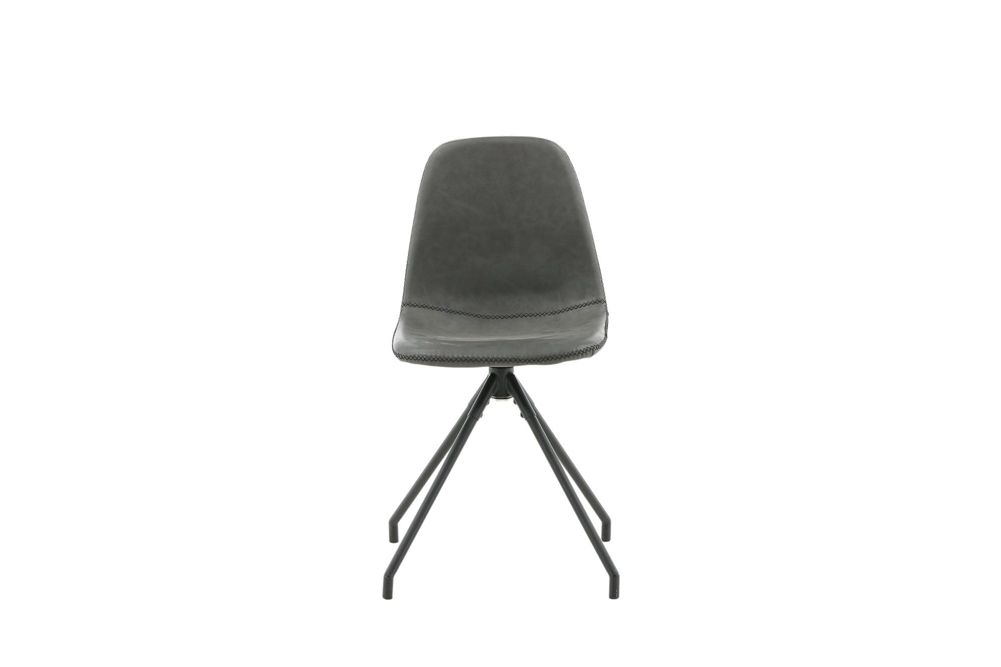 2x Polar Esszimmerstuhl-Set Mit Drehfunktion PU Schwarz 1