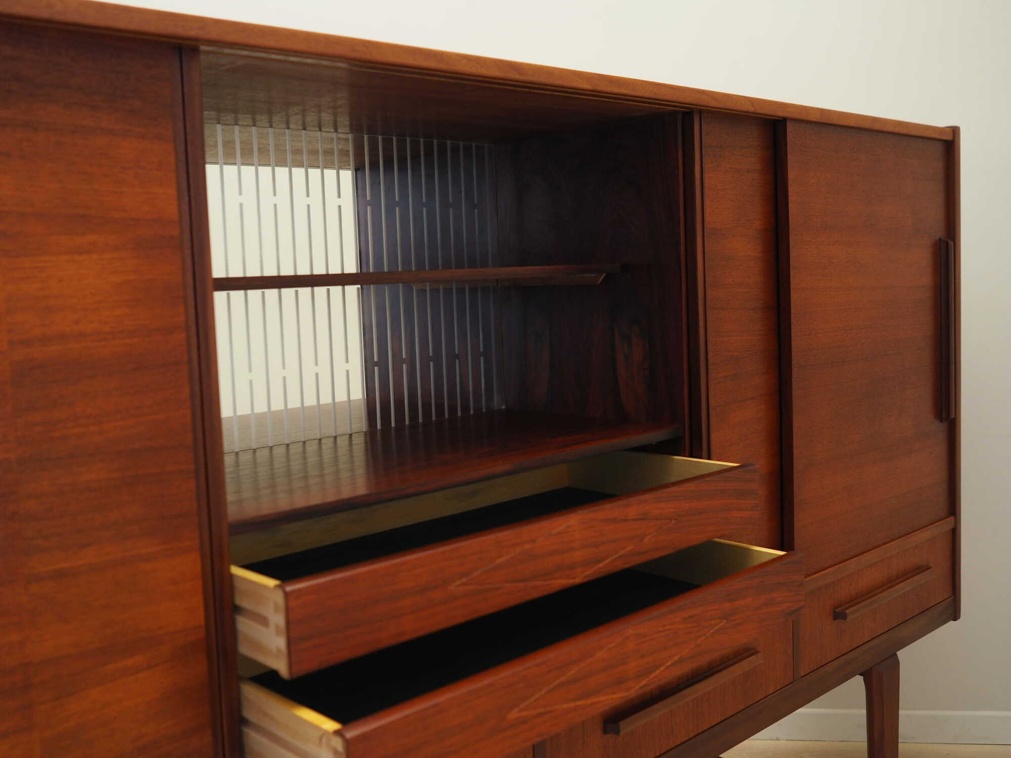 Vintage sideboard teak wood brown 1960s 9