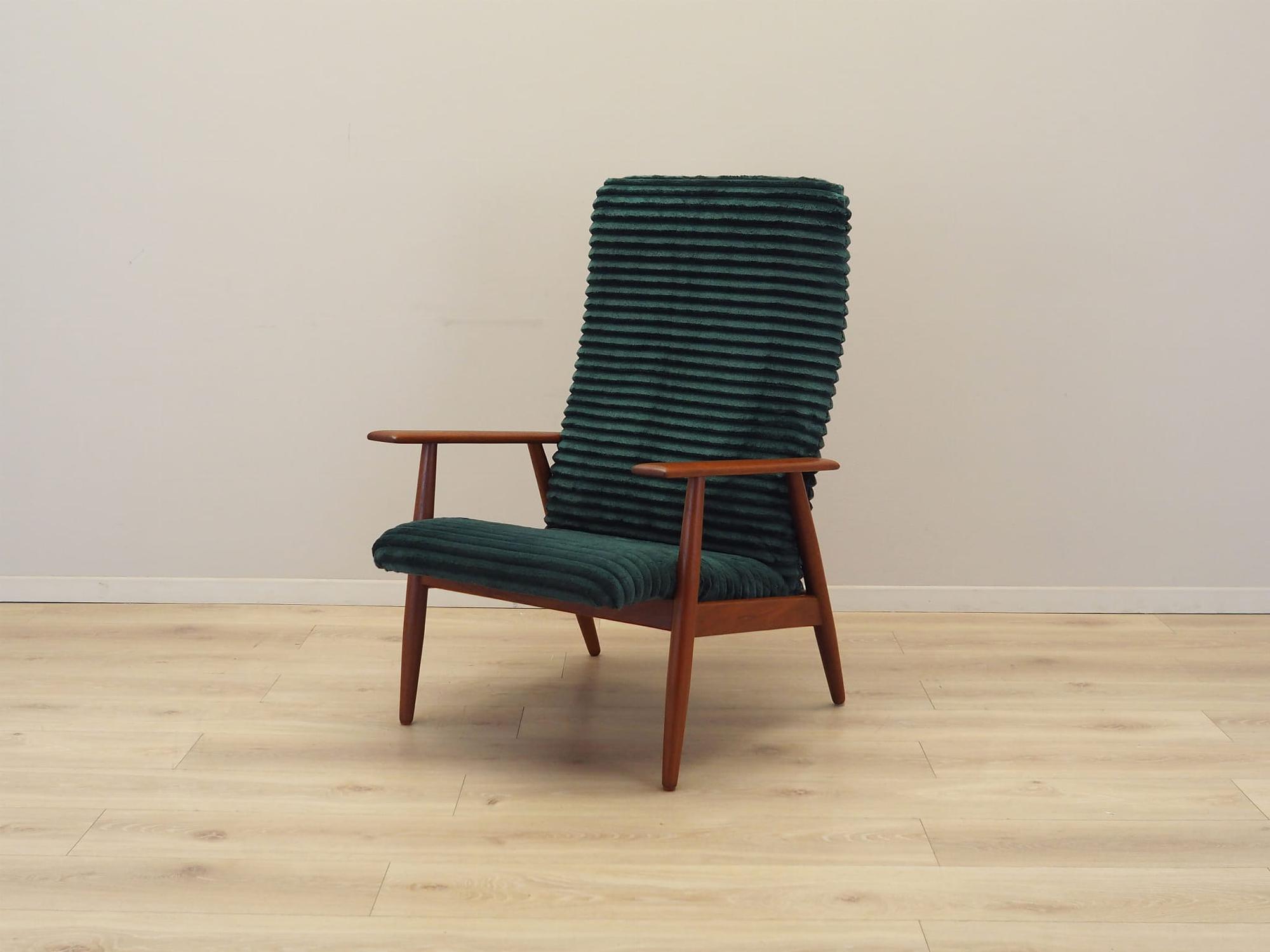 Armchair with armrests Velvet Green 1970s 2