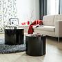 2x Beistelltisch Circle Hochglanz Schwarz 3