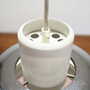 Vintage pendant lamp metal white 1970s 5
