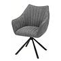 Juweh Armlehnenstuhl Grau Chenille Eisen 63x88x62cm 0