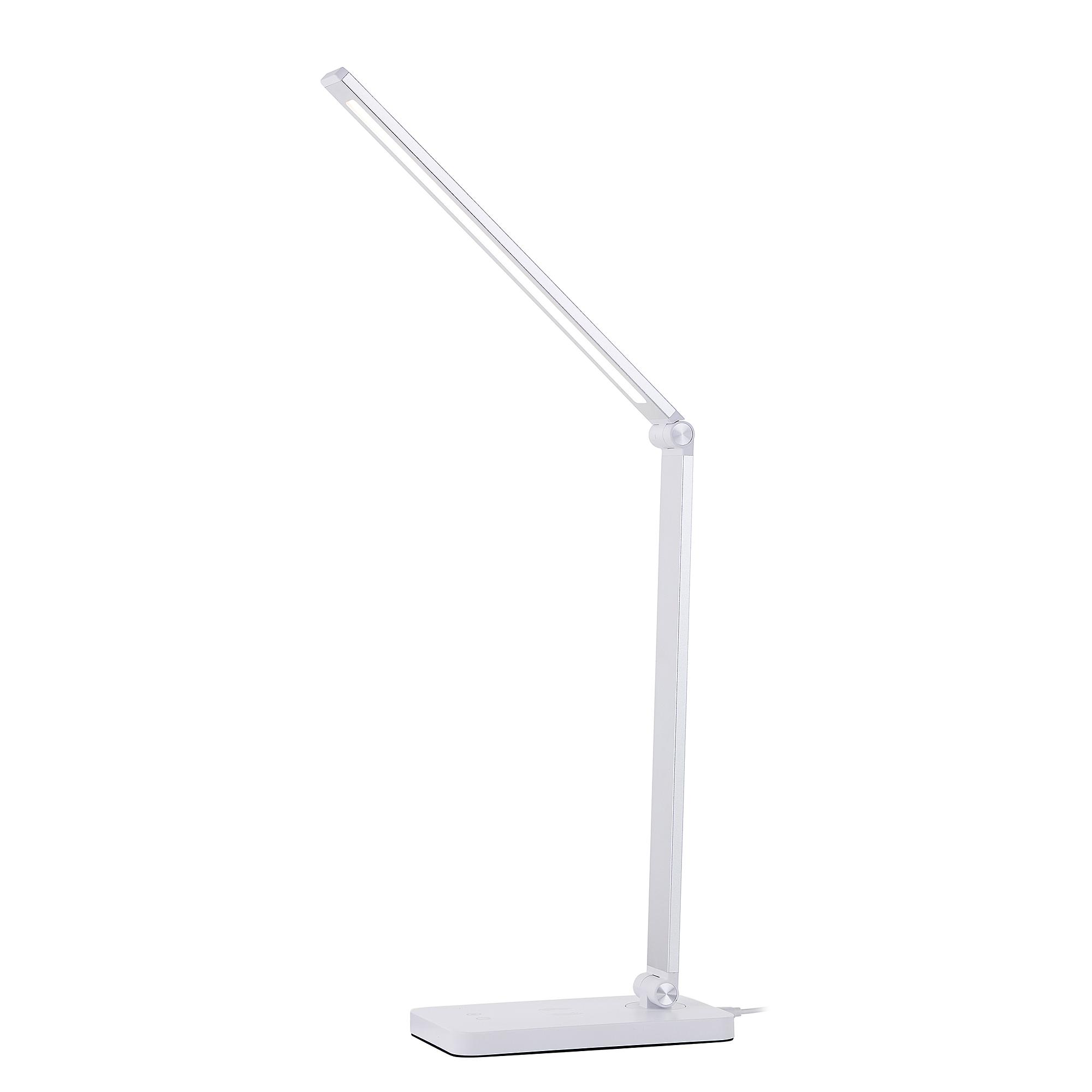 LED-Schreibtischlampe Florence Eisen Kunststoff Weiß 0