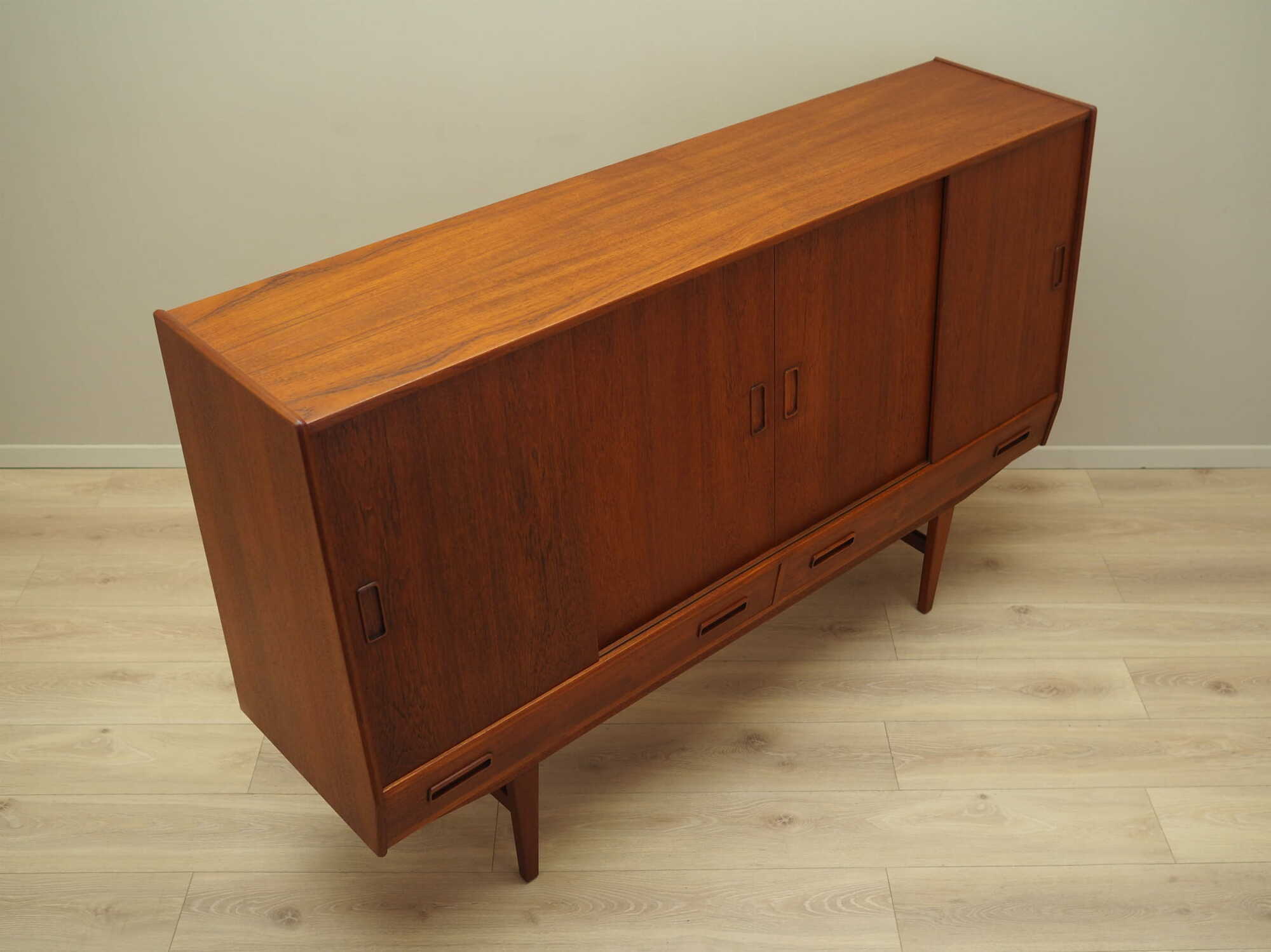 Highboard Teakholz Braun 1960er Jahre 7