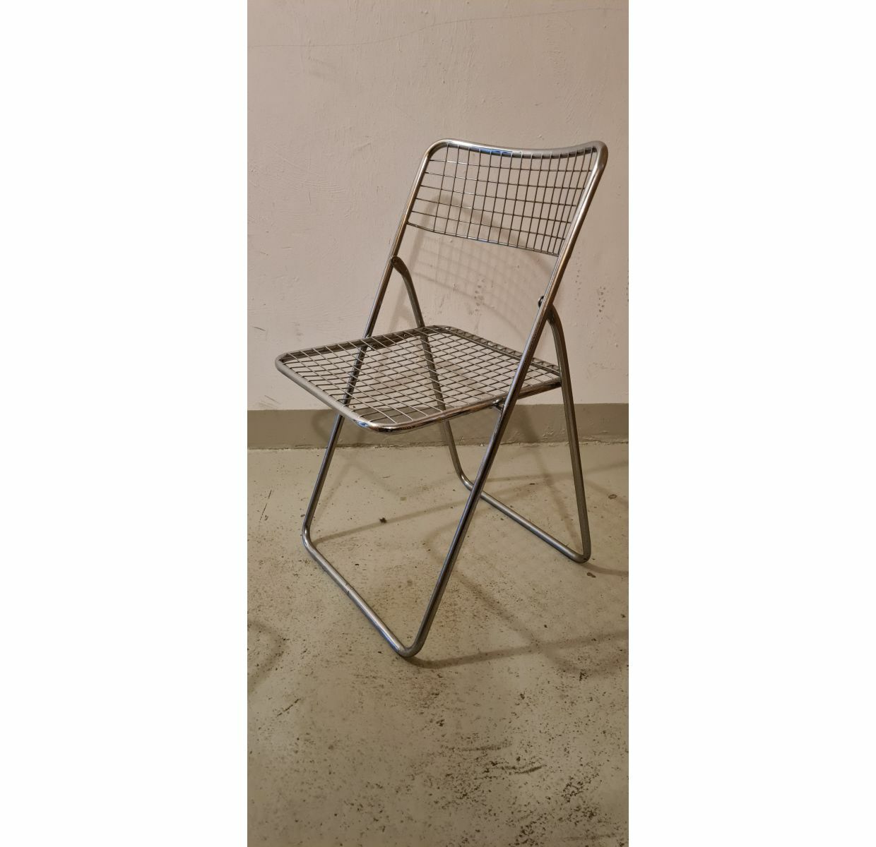 2x Vintage Klappstuhl Niels Gammelgaard Chrom 1