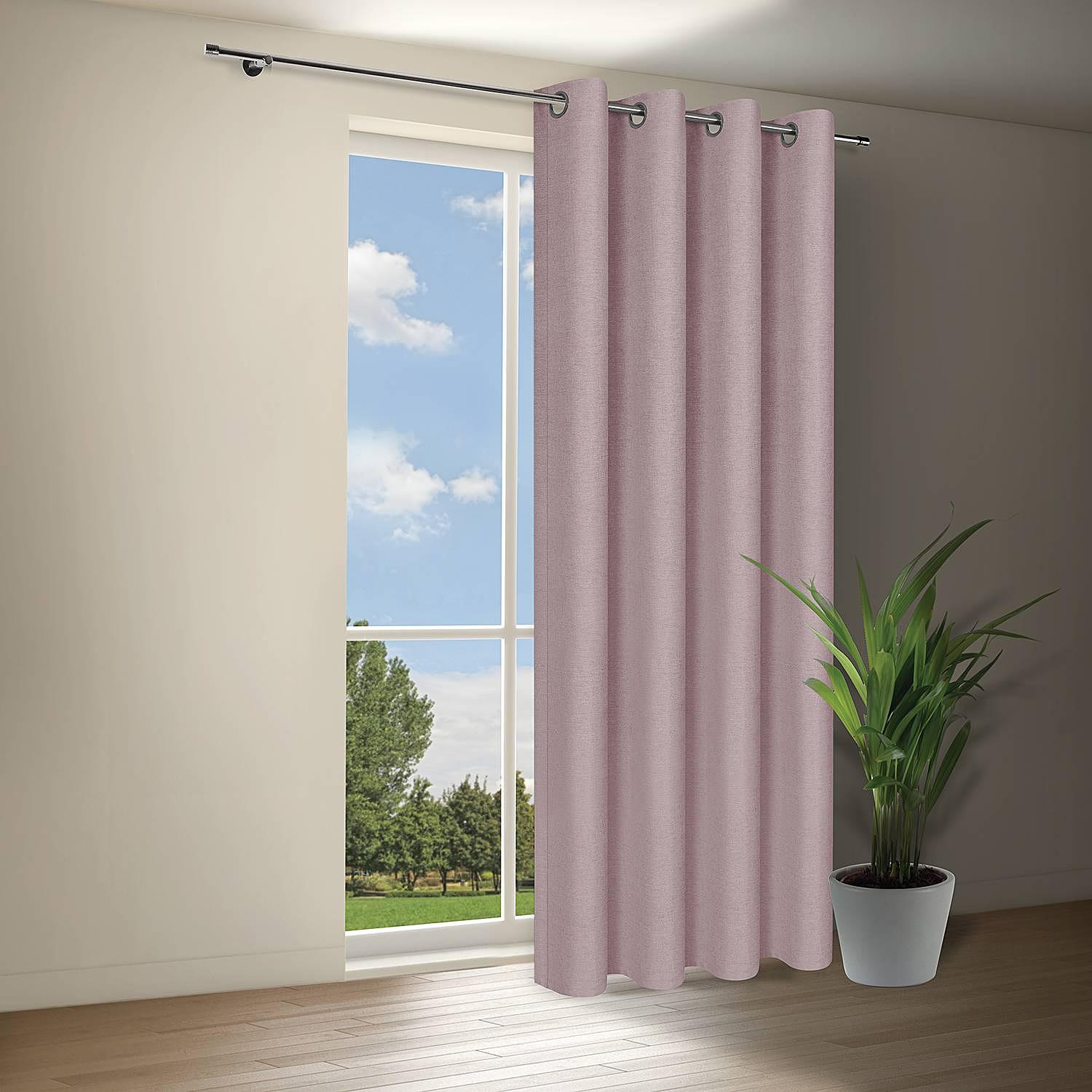 Eyelet Curtain Ausri Polyester Pink 2