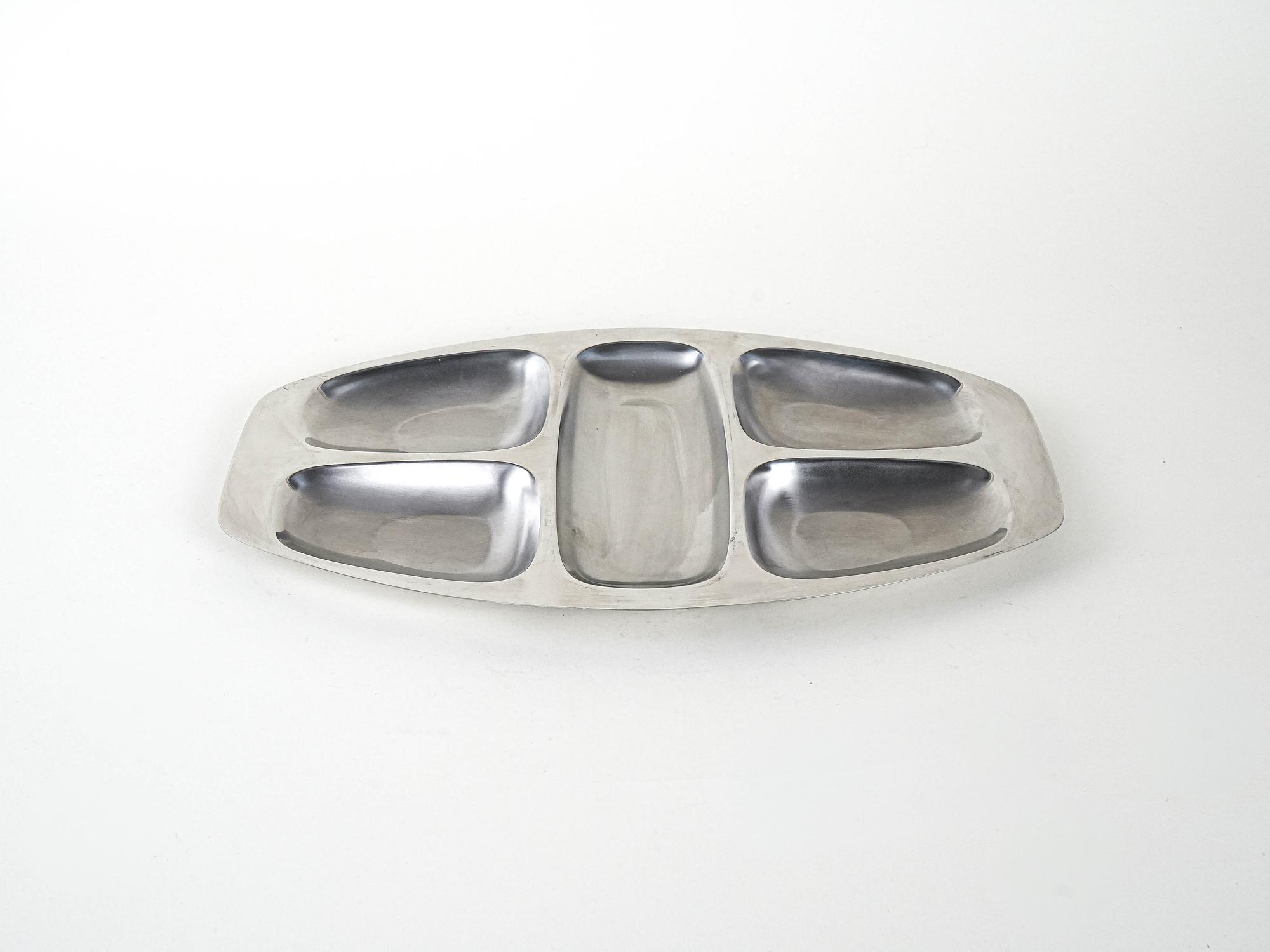 Vorspeisen Servierplatte Silber 3