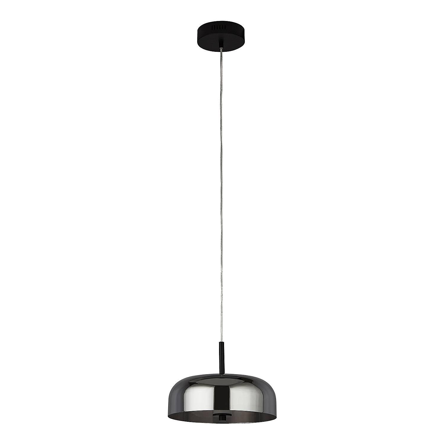 LED pendant light Frisbee Steel Smoked Glass Black 2