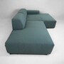 Pyllow Ecksofa Récamiere Rechts Feingewebe Taubenblau 2