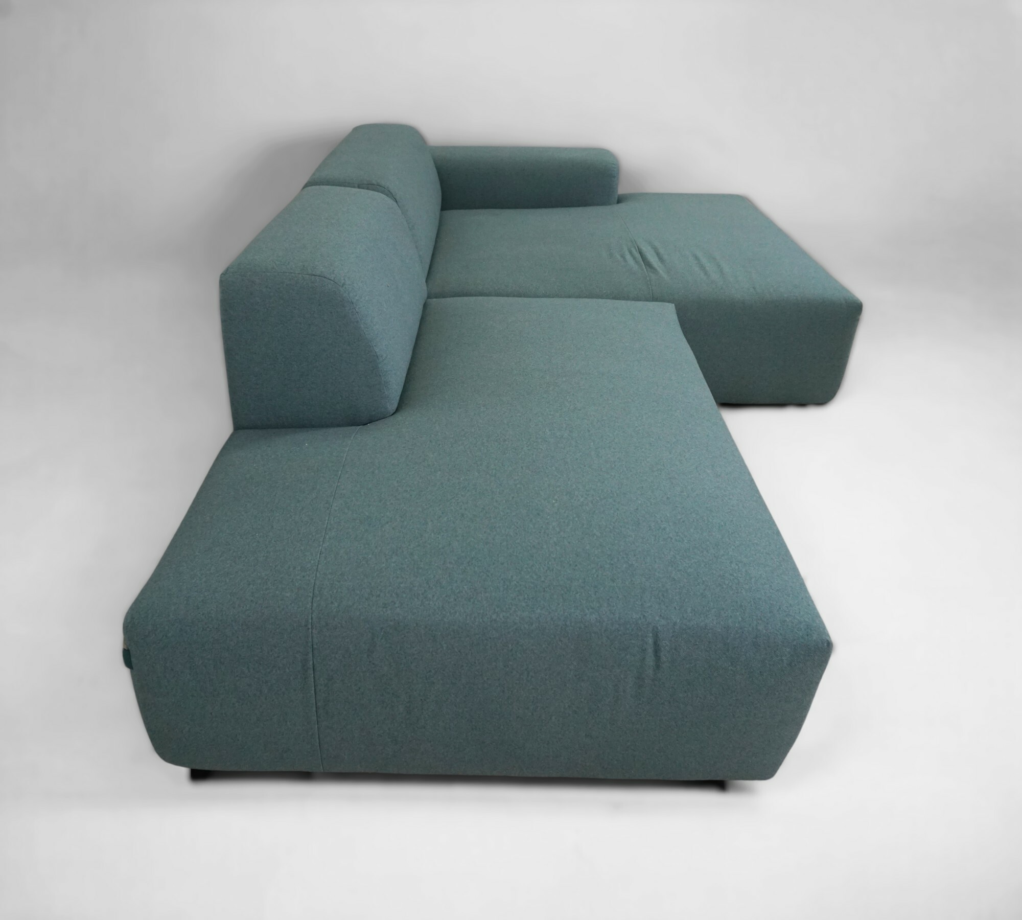 Pyllow Ecksofa Récamiere Rechts Feingewebe Taubenblau 2