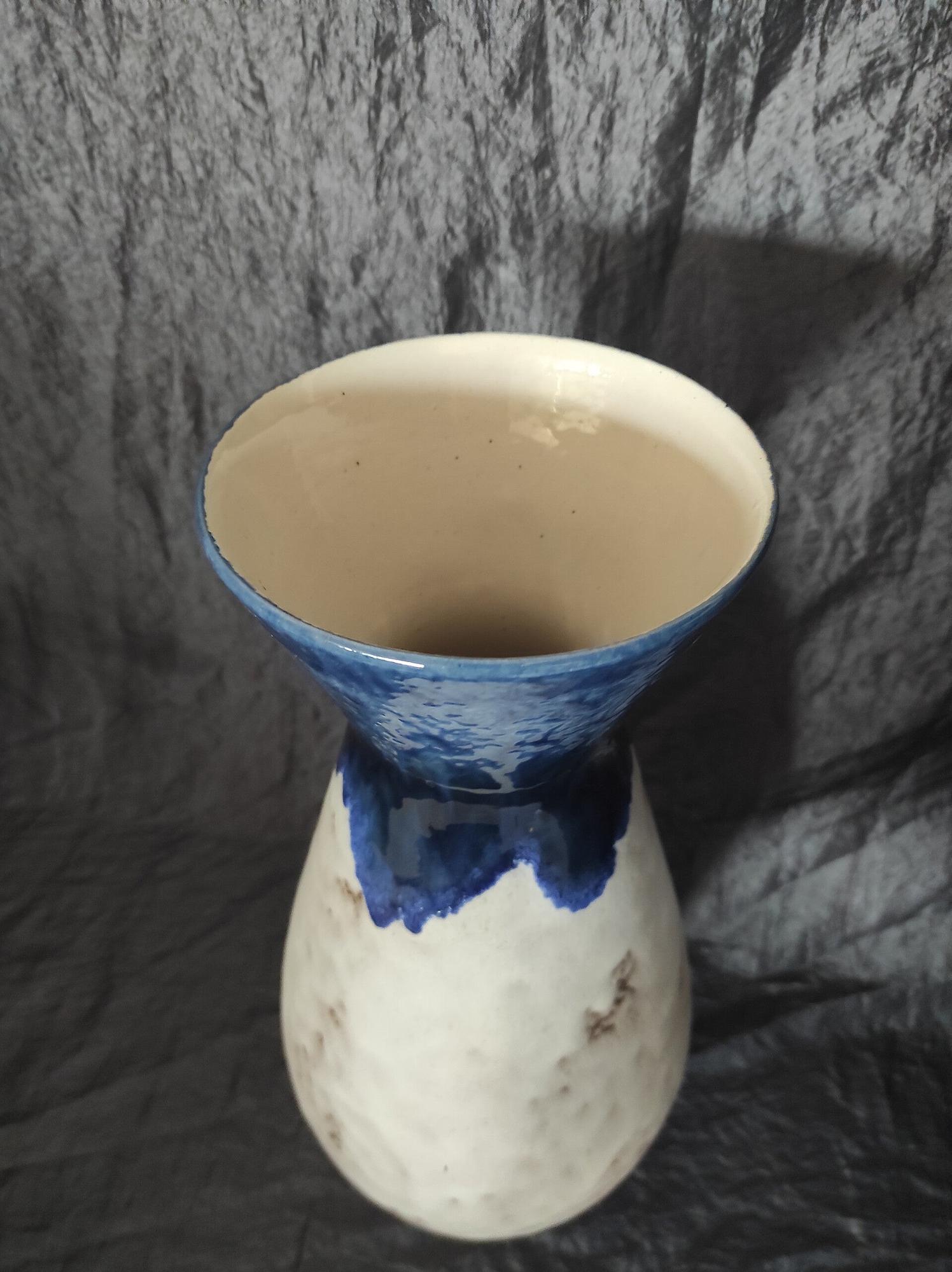 Vintage 432/40 Vase Keramik Blau  3