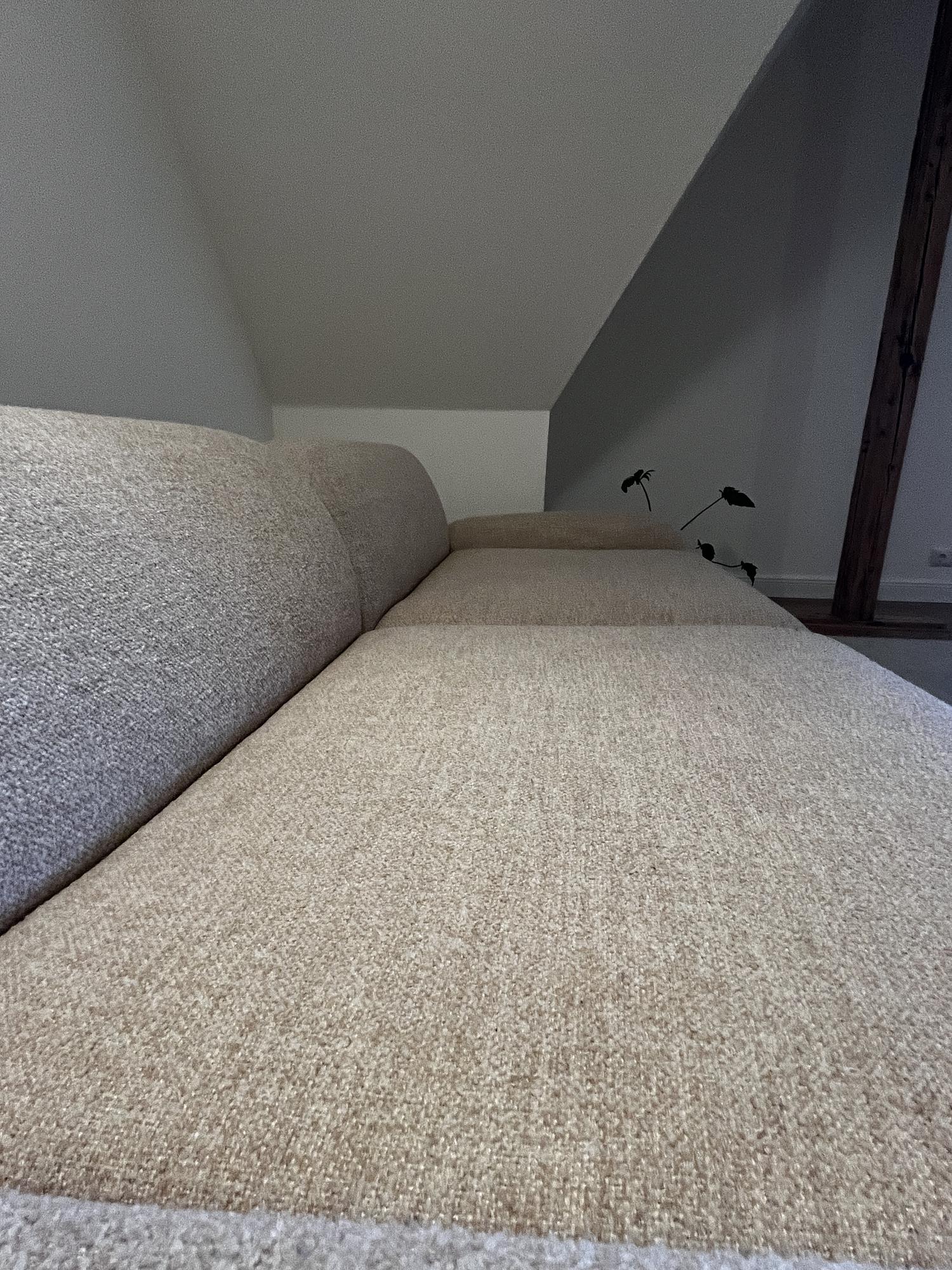 3-Seater Sofa Bouclé Cream 4