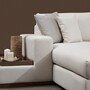 Ecksofa Textil Weiß 4