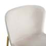 2x Dining chair velvet iron cream 4