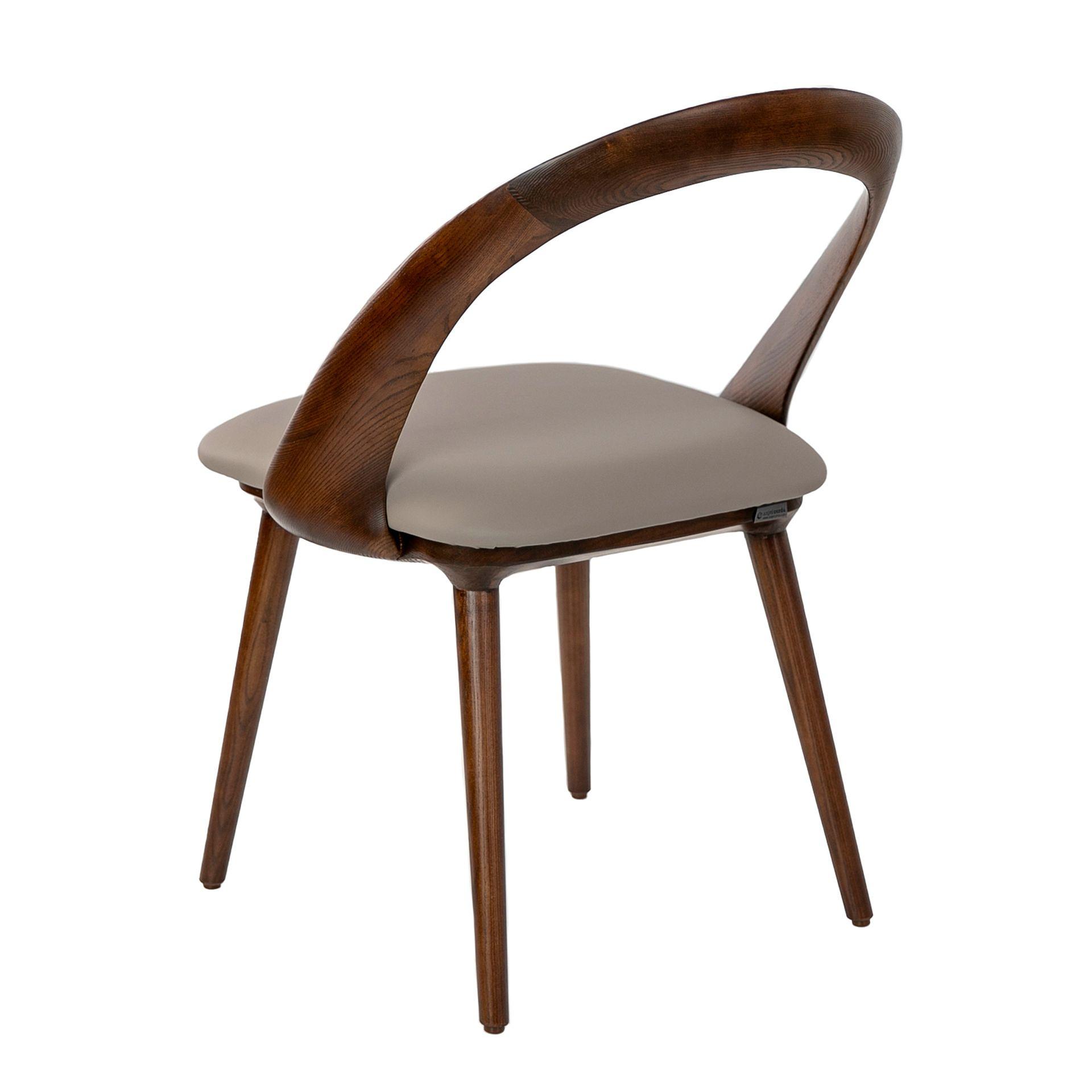 Dining chair faux leather gray 6