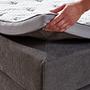 Chicago Boxspringbett mit Bettkasten & Topper Grau 3