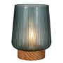 Glamour Type A Table Lamp Wood Veneer Colored Glass 0