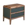 Nightstand walnut veneer Green 0