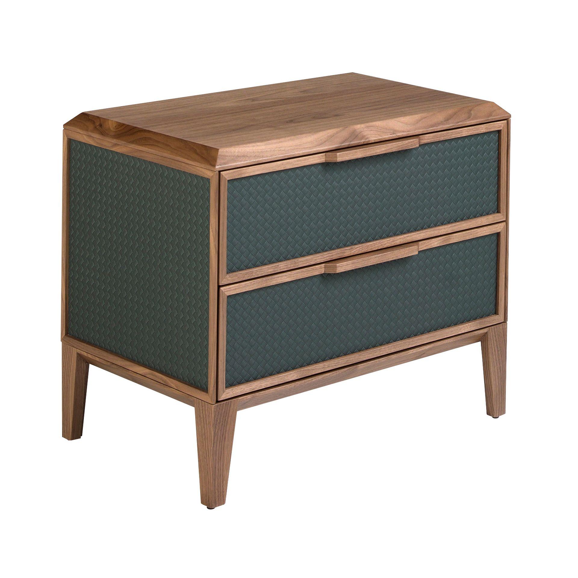 Nightstand walnut veneer Green 0