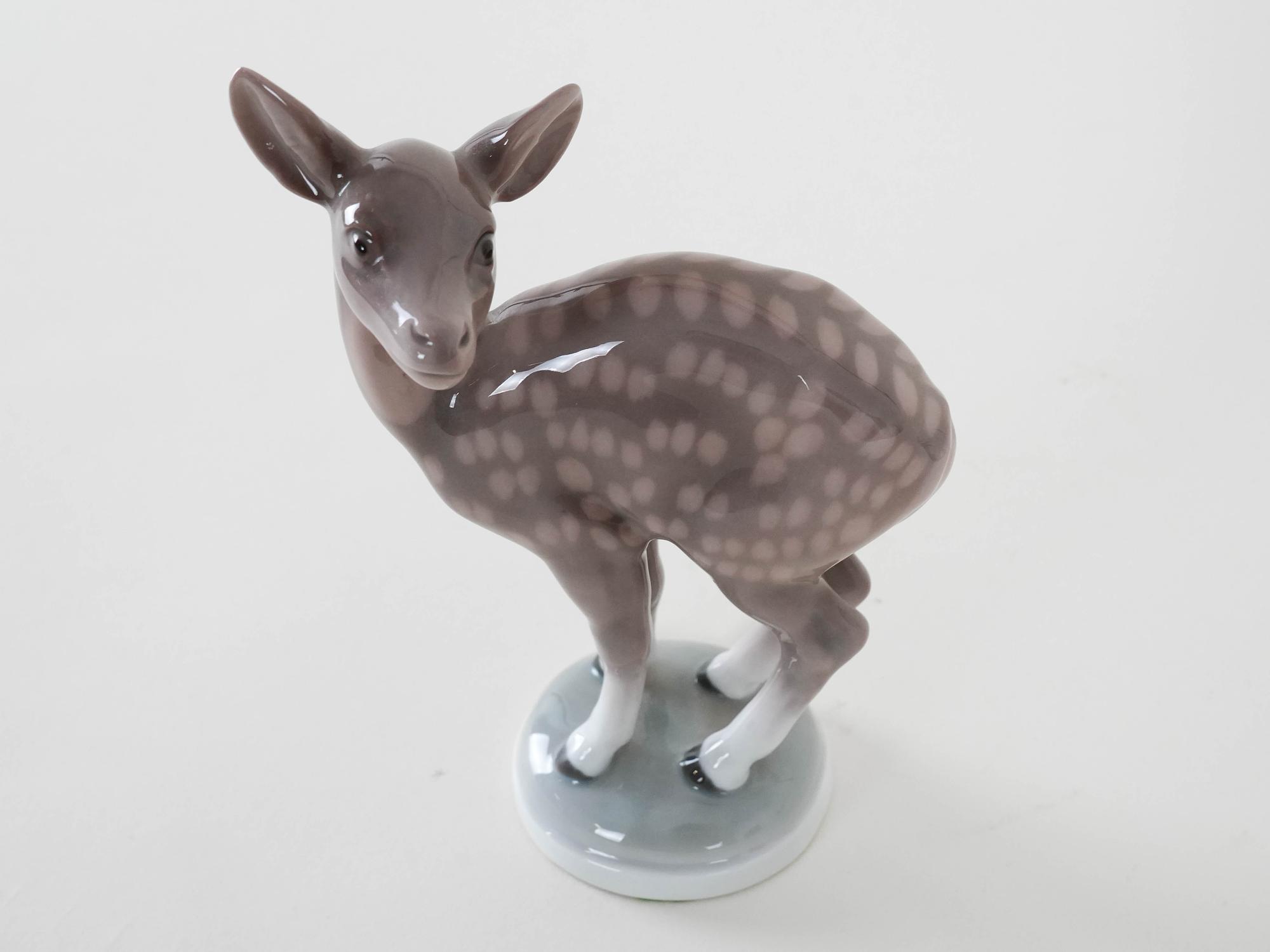 Hirschfigur Porzellan 1970er Jahre 7