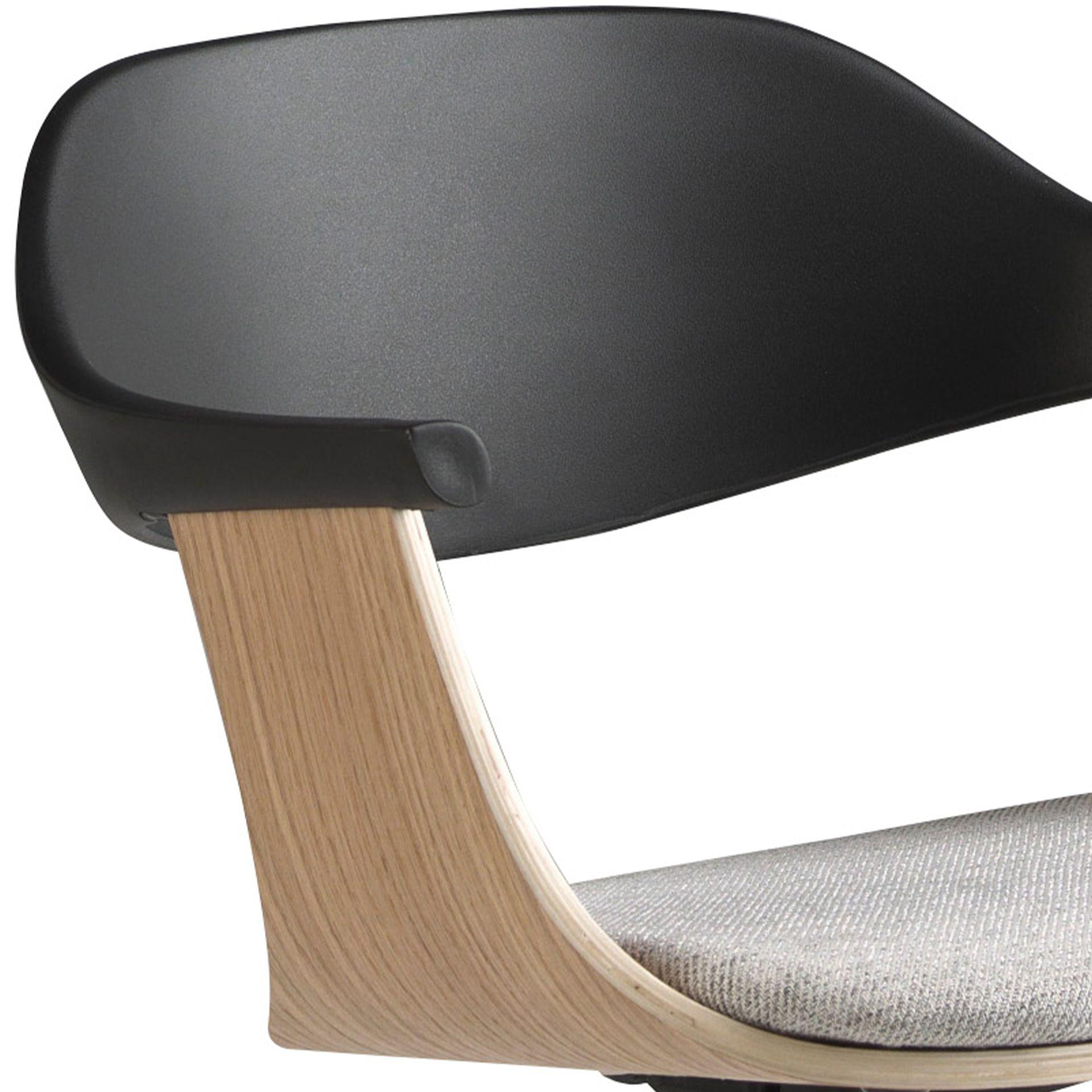 Office chair swivel oak veneer grey 7