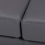 Portobello Sofa 2-Sitzer Leder Metall Dunkelgrau 5