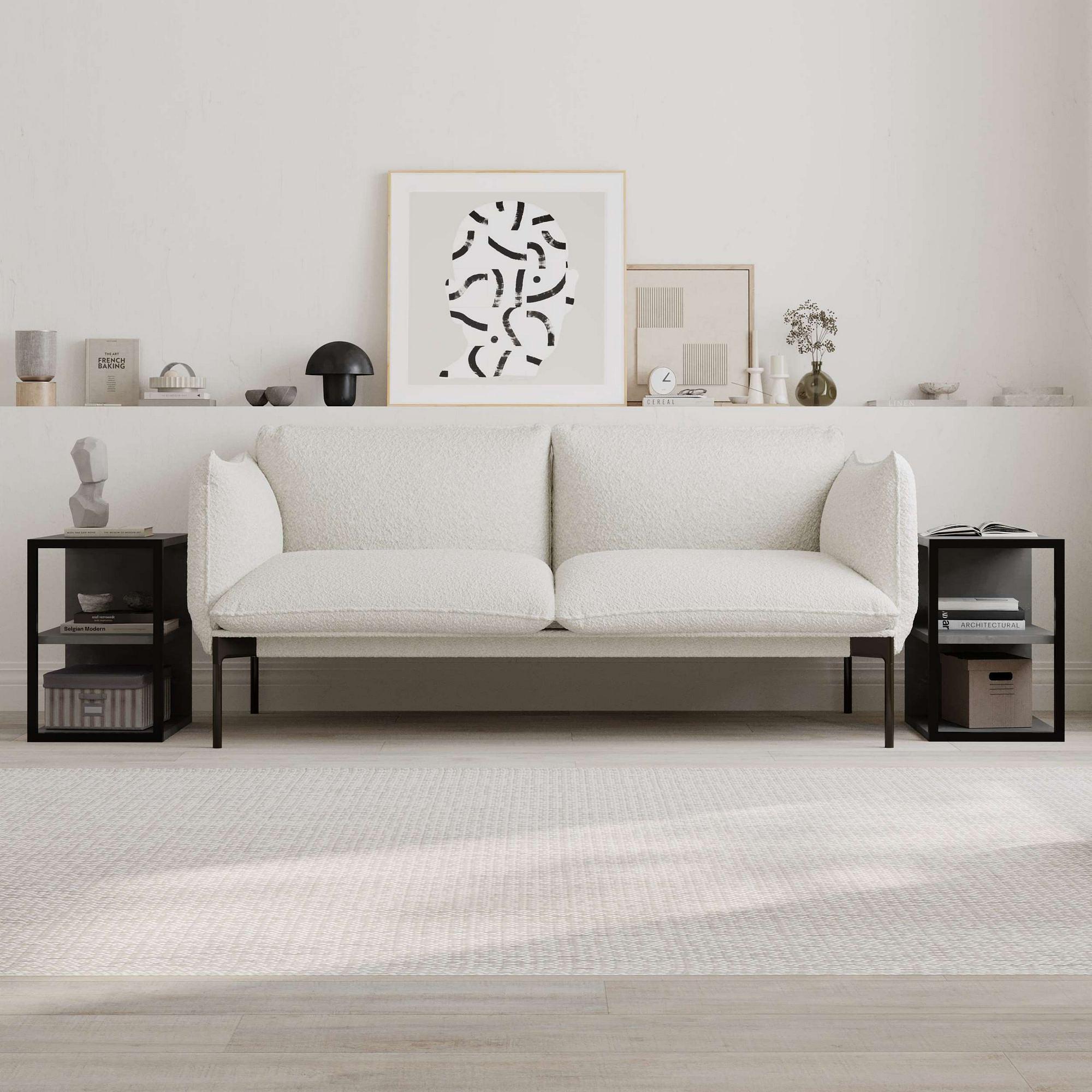 Echo Side Table Set Wood Veneer Retro Grey 2