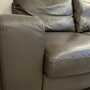 Ecksofa Leder Braun Khaki  6