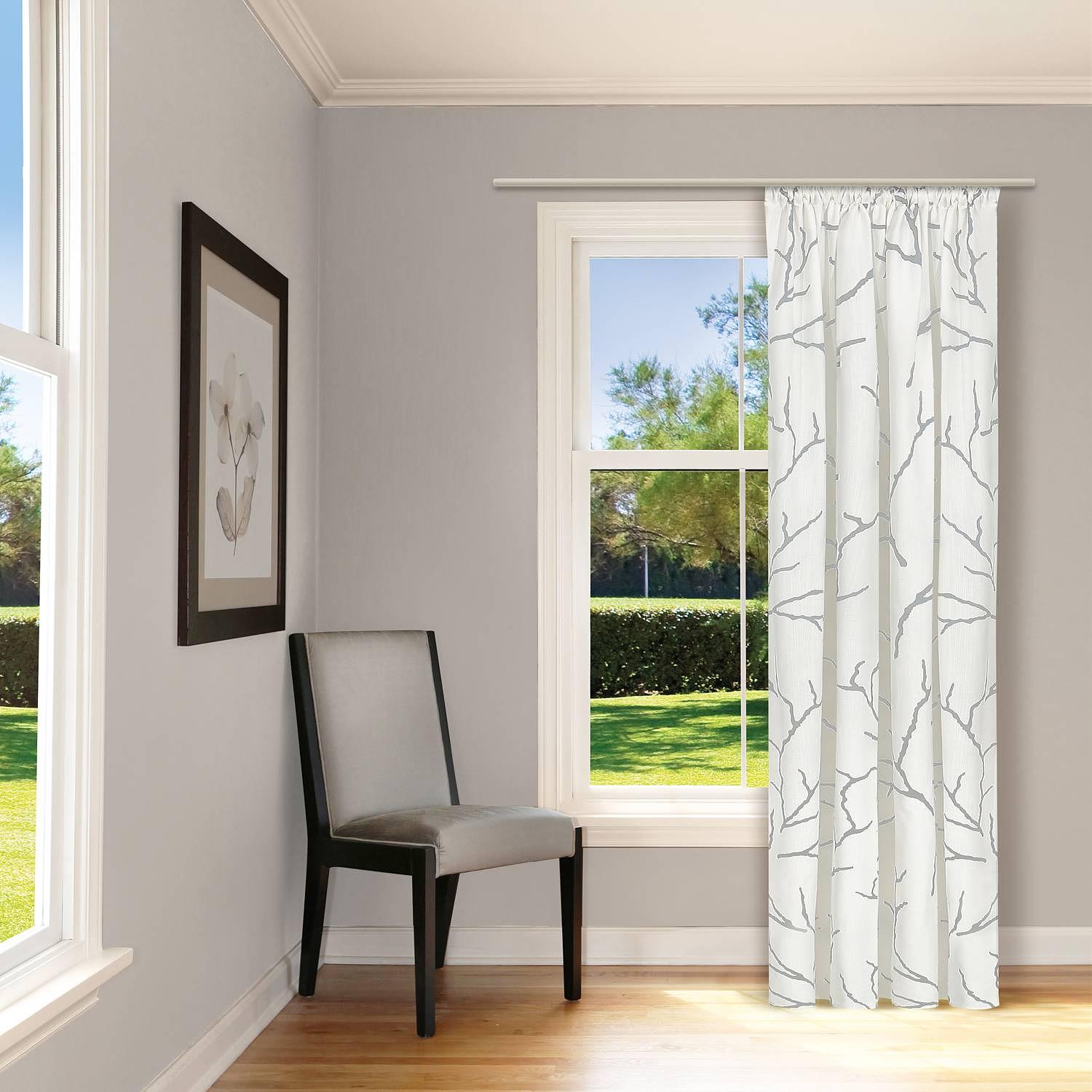 Fertigschal Paul Bio-Baumwolle Weiß / Hellgrau 2