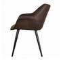 Armchair Microfiber Brown Black 2