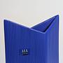 Vintage Postmodern Blumenvase Keramik Blau 1990er Jahre 5