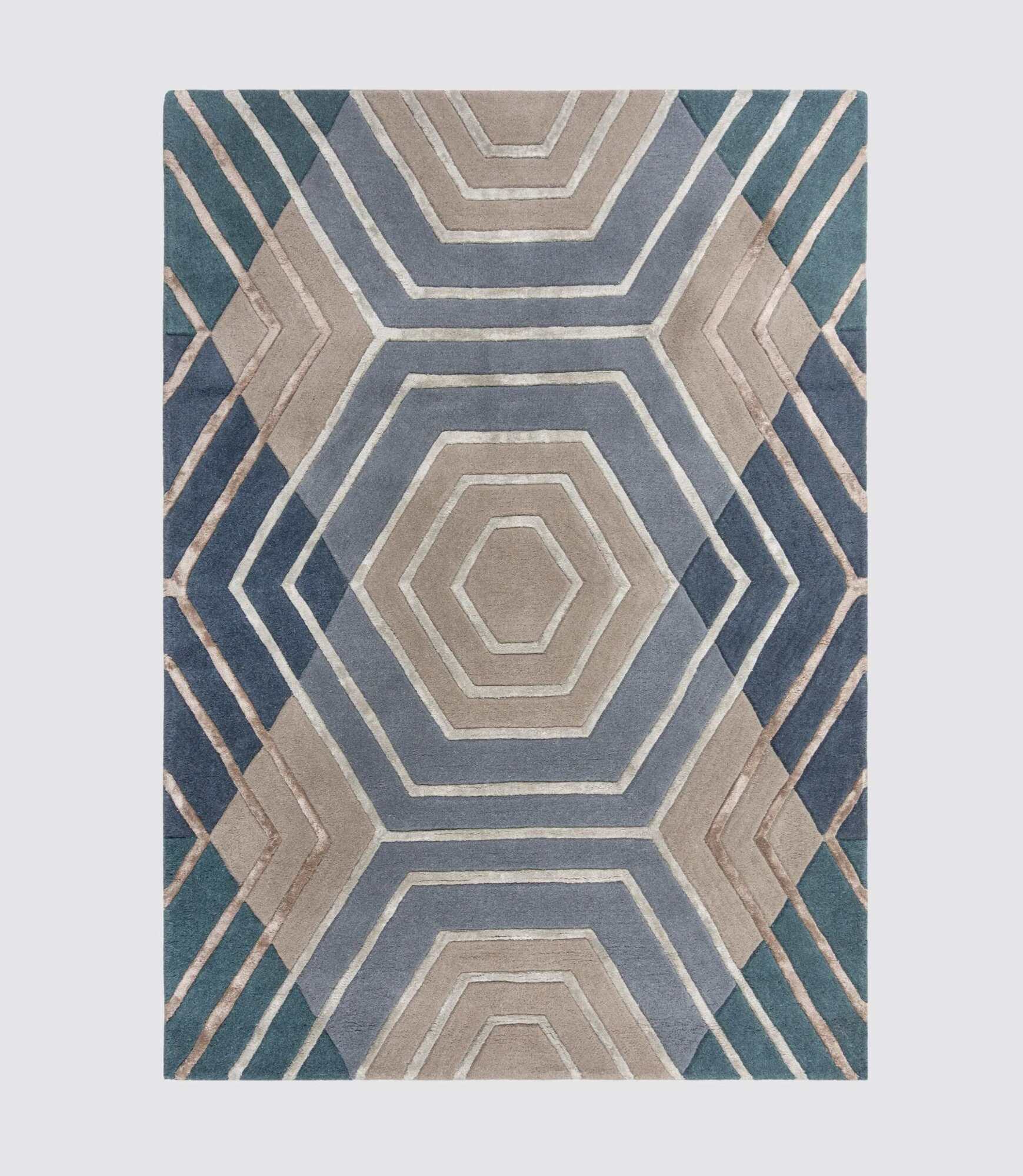 Wollmischteppich Architect Harlow Blau 160x230 1