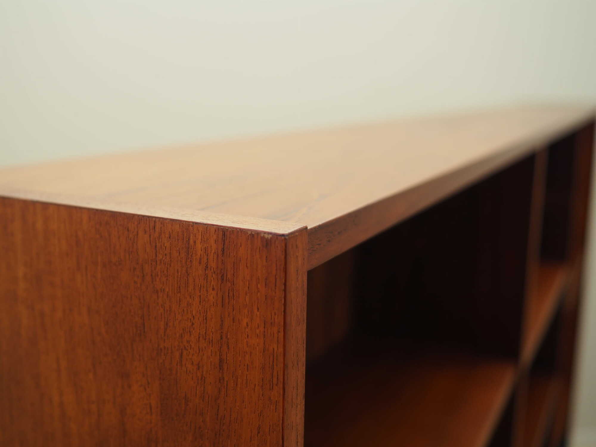 Vintage Bookshelf Teak Wood Brown 1970s 6