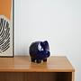 Piggy Bank Navy Blue 1970s 6