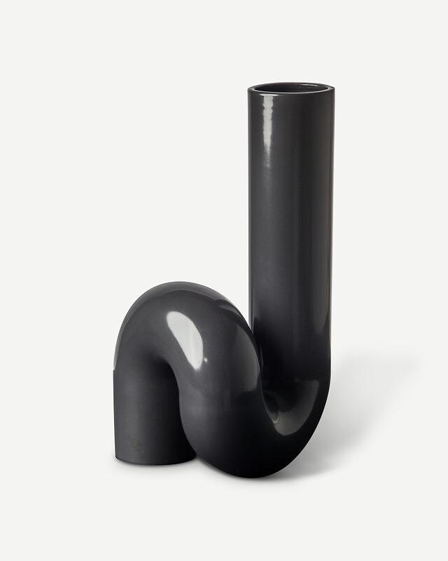 Yourtube Vase Keramik Schwarz 1