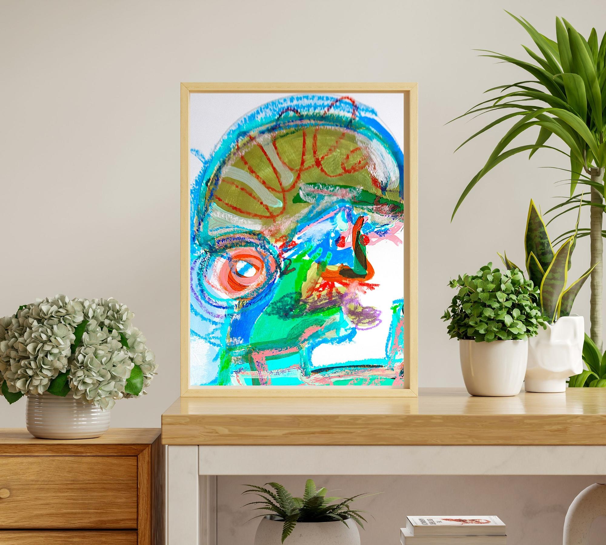 A real Man Blau Art printMulticolor 1