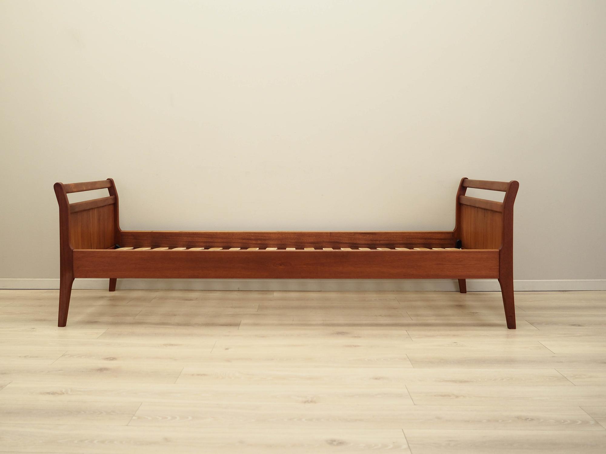 Bett Teakholz Braun 1970er Jahre 2