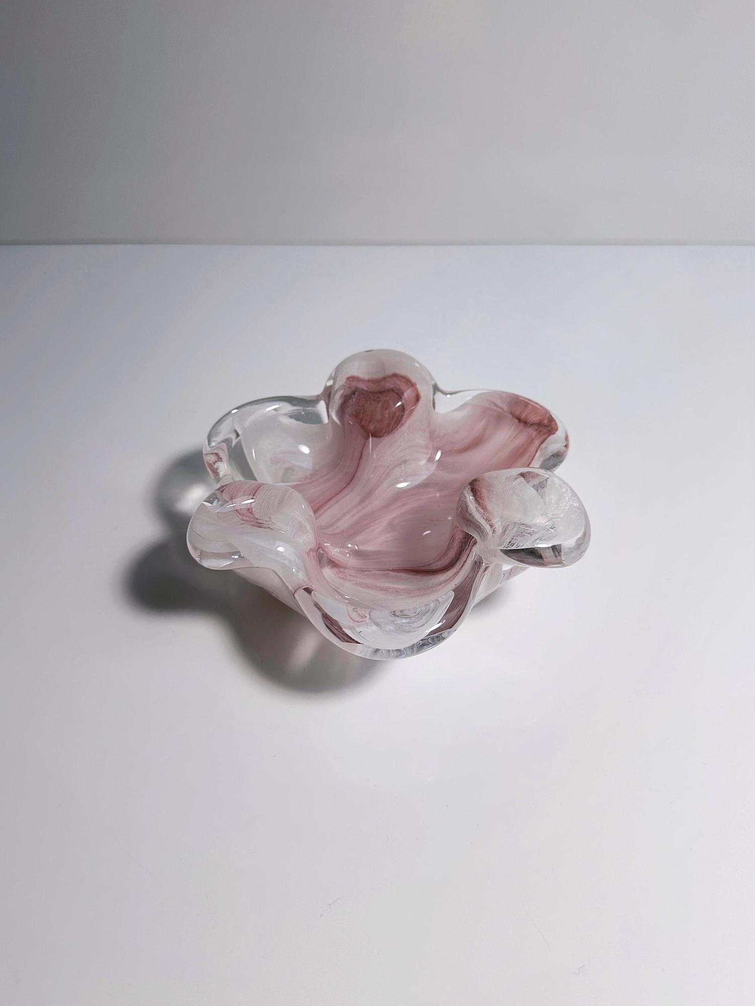 Vintage Ashtray Cloud Glass 1980s 4