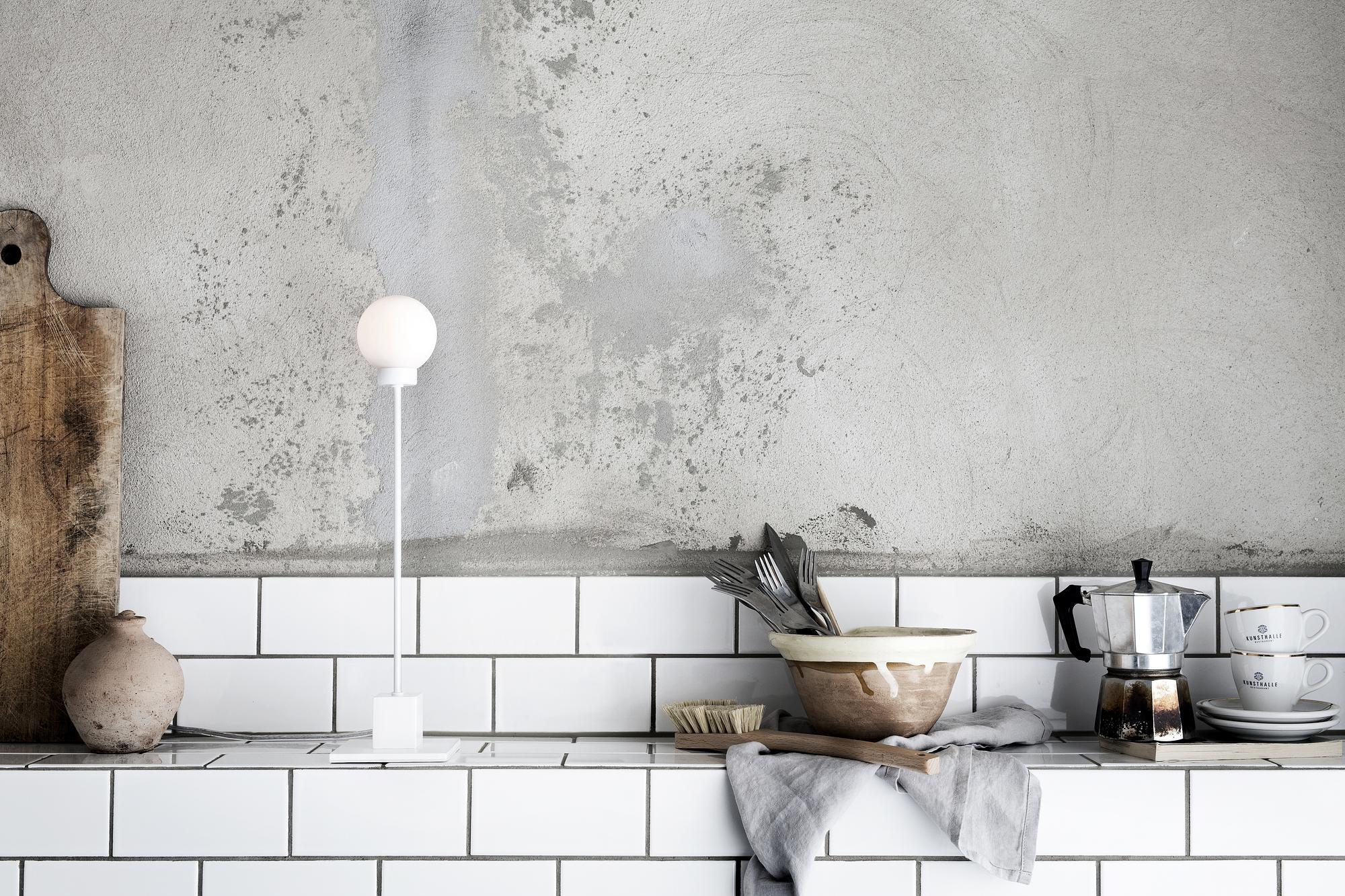 Snowball D8 Tischleuchte Weiß 1